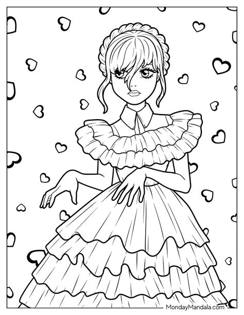 Wednesday Coloring Pages (Free PDF Printables)